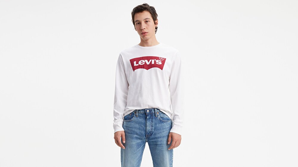 Levi S Ls Graphic Tee B Hm Ls Better Beyaz Erkek Tisort Beyaz Levis