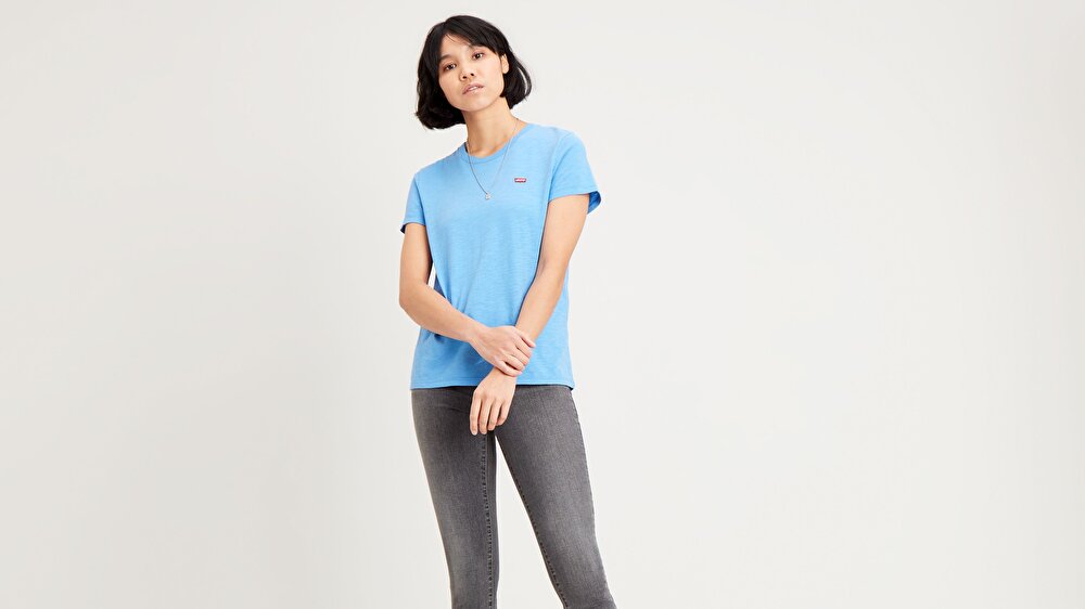 Levi S Perfect Tee Marina Mavi Kadin Tisort Mavi Levis