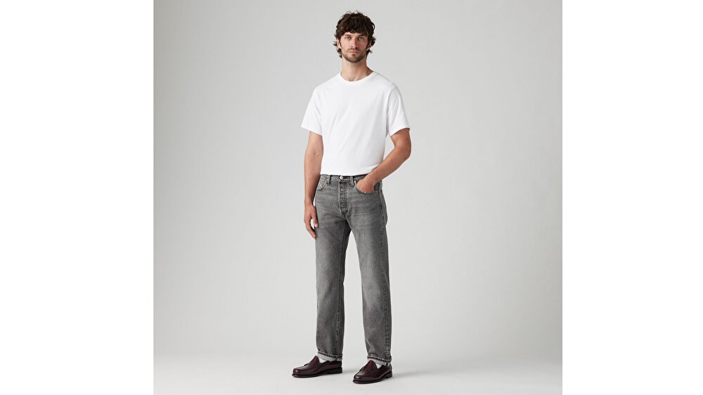 501® Original Selvedge Erkek Jean Pantolon - Black Ash Selv 126499