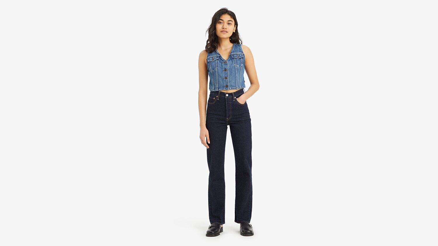 Ribcage Full Length Kadın Jean Pantolon - Small Course