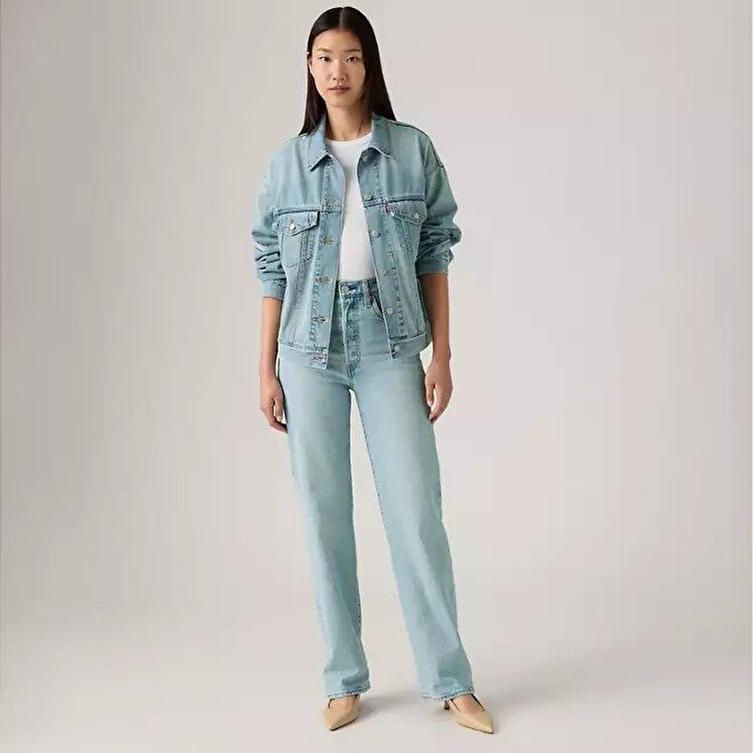 Ribcage Full Length Kadın Jean Pantolon - Blasted Stone