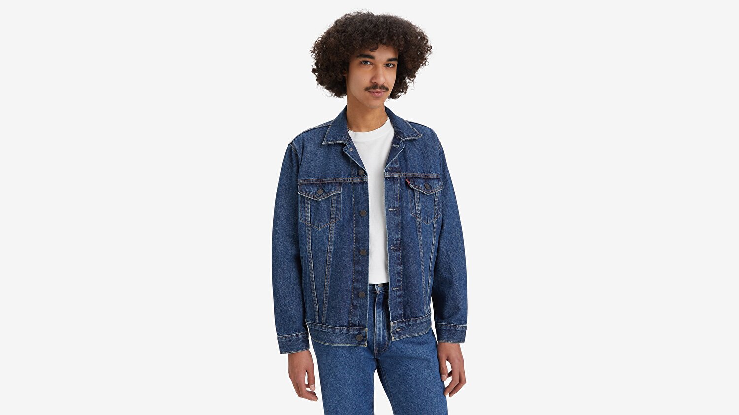 Relaxed Fit Trucker Jean Ceket