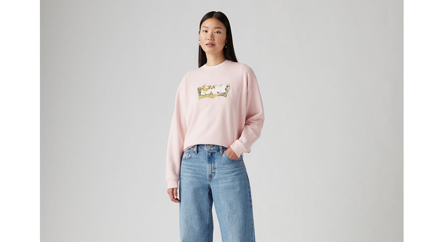 Graphic Everyday Bisiklet Yaka Sweatshirt