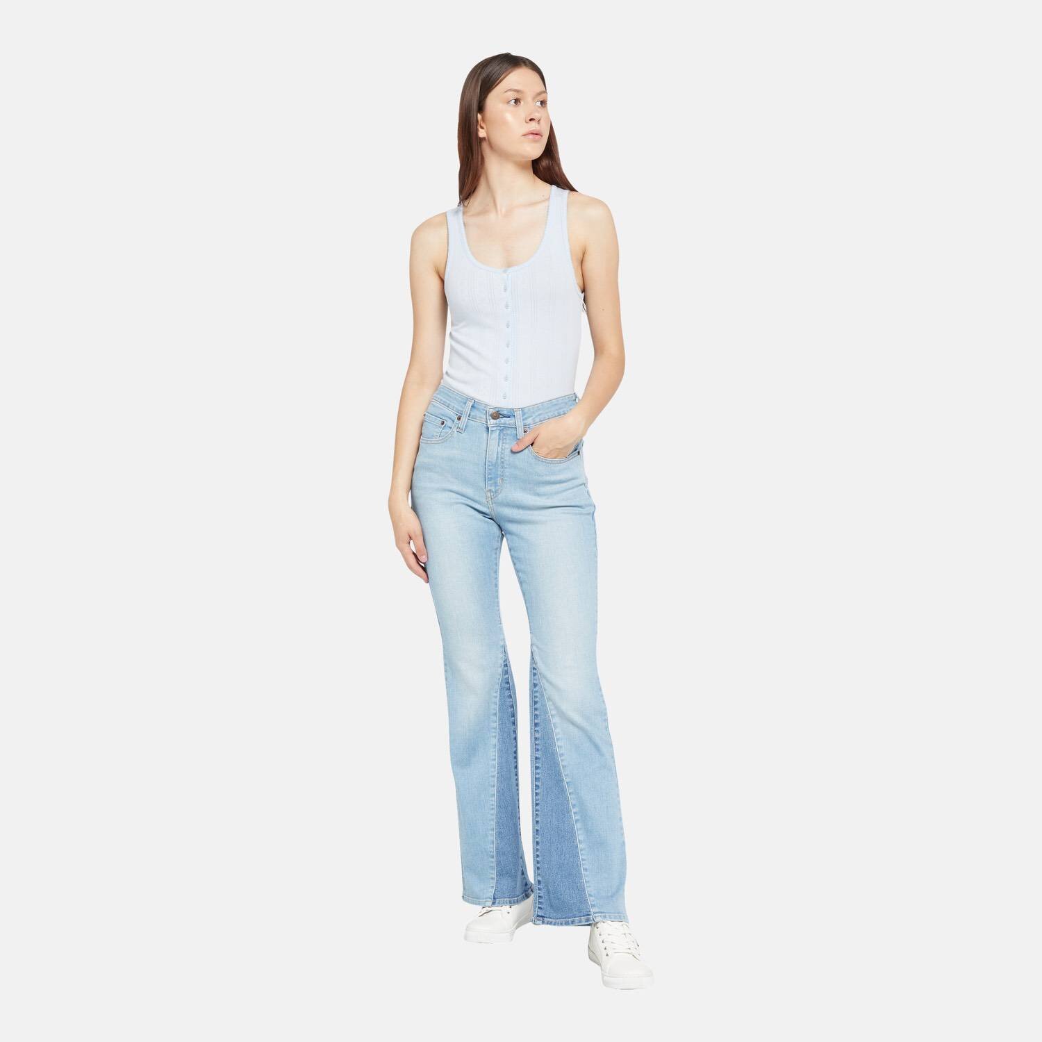 726 High Flare Kadın Jean Pantolon - Patch Piece