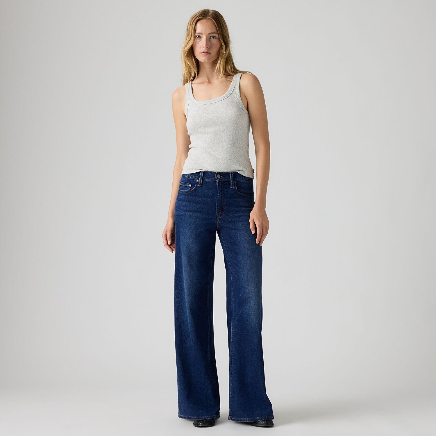 728™ High Rise Wide Leg Kadın Jean Pantolon - Blue Dark