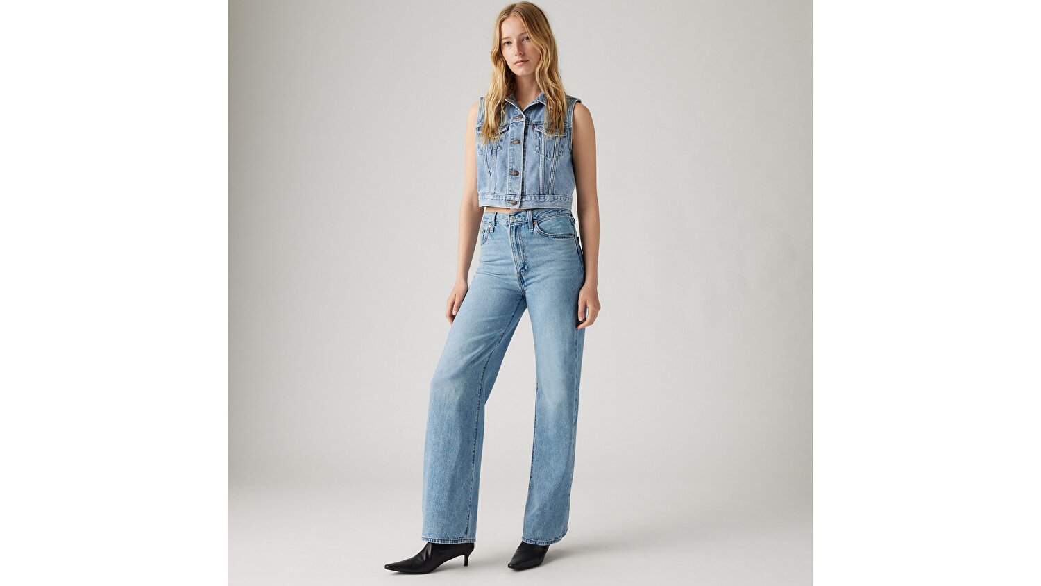 Ribcage Wide Leg Kadın Jean Pantolon - Far And Wide