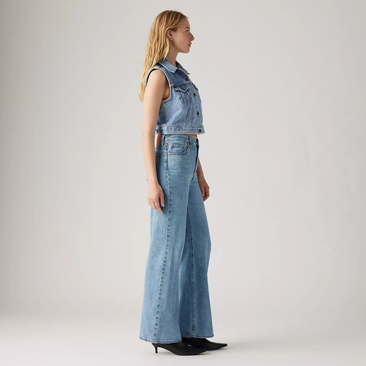 Ribcage Wide Leg Kadın Jean Pantolon - Far And Wide