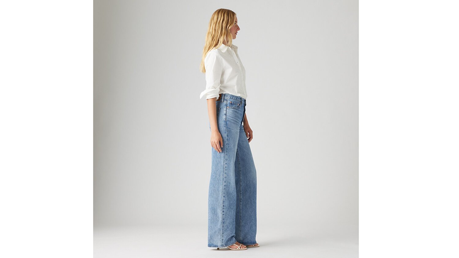 Ribcage Wide Leg Kadın Jean Pantolon - Not The Same