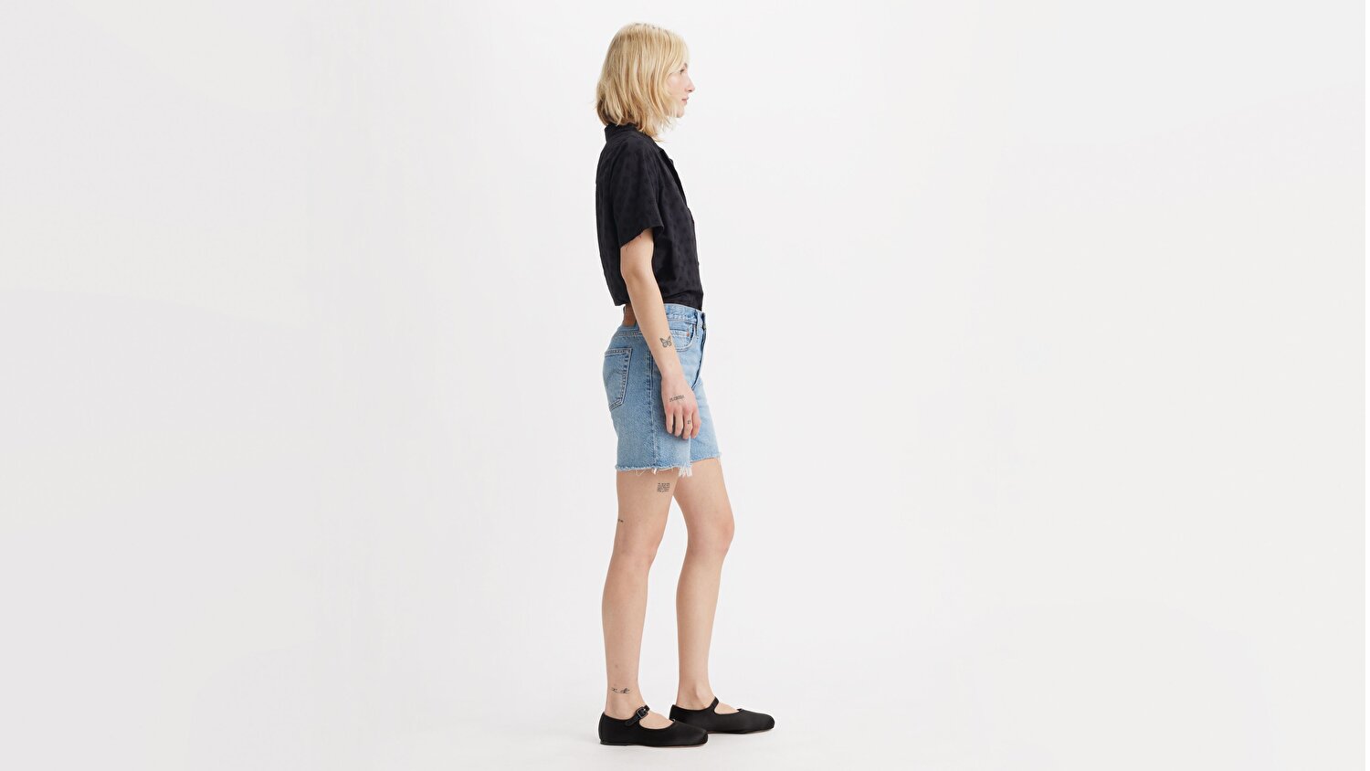 501® Mid Thigh Kadın Jean Şort