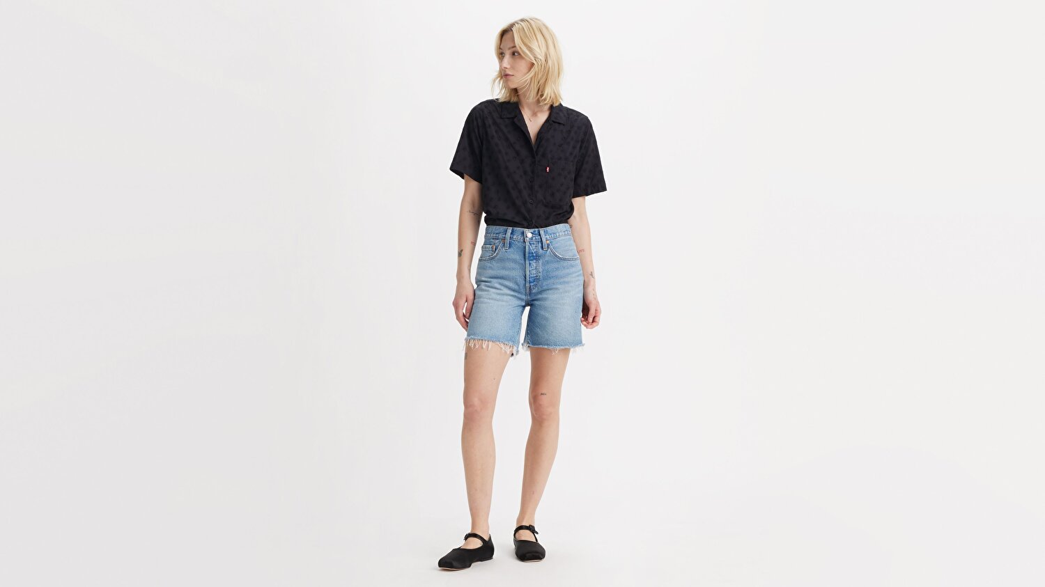 501® Mid Thigh Kadın Jean Şort