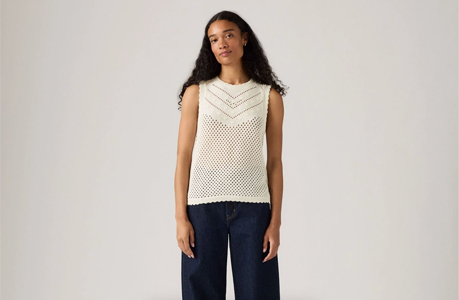 Adrienne Crochet Tank Top