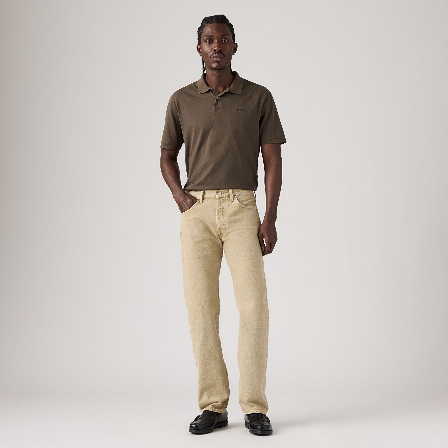 501® Original Erkek Jean Pantolon - Yellow Sand Garment Dye