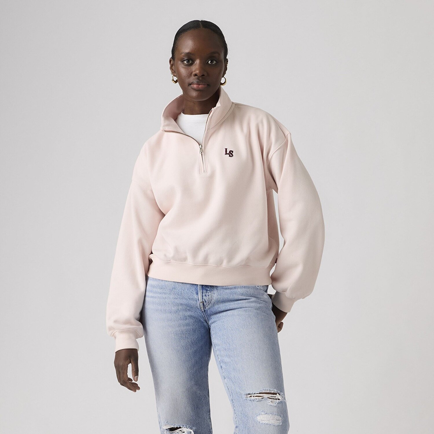 Graphic Vintage Boxy 1/4 Quarter-Zip Sweatshirt