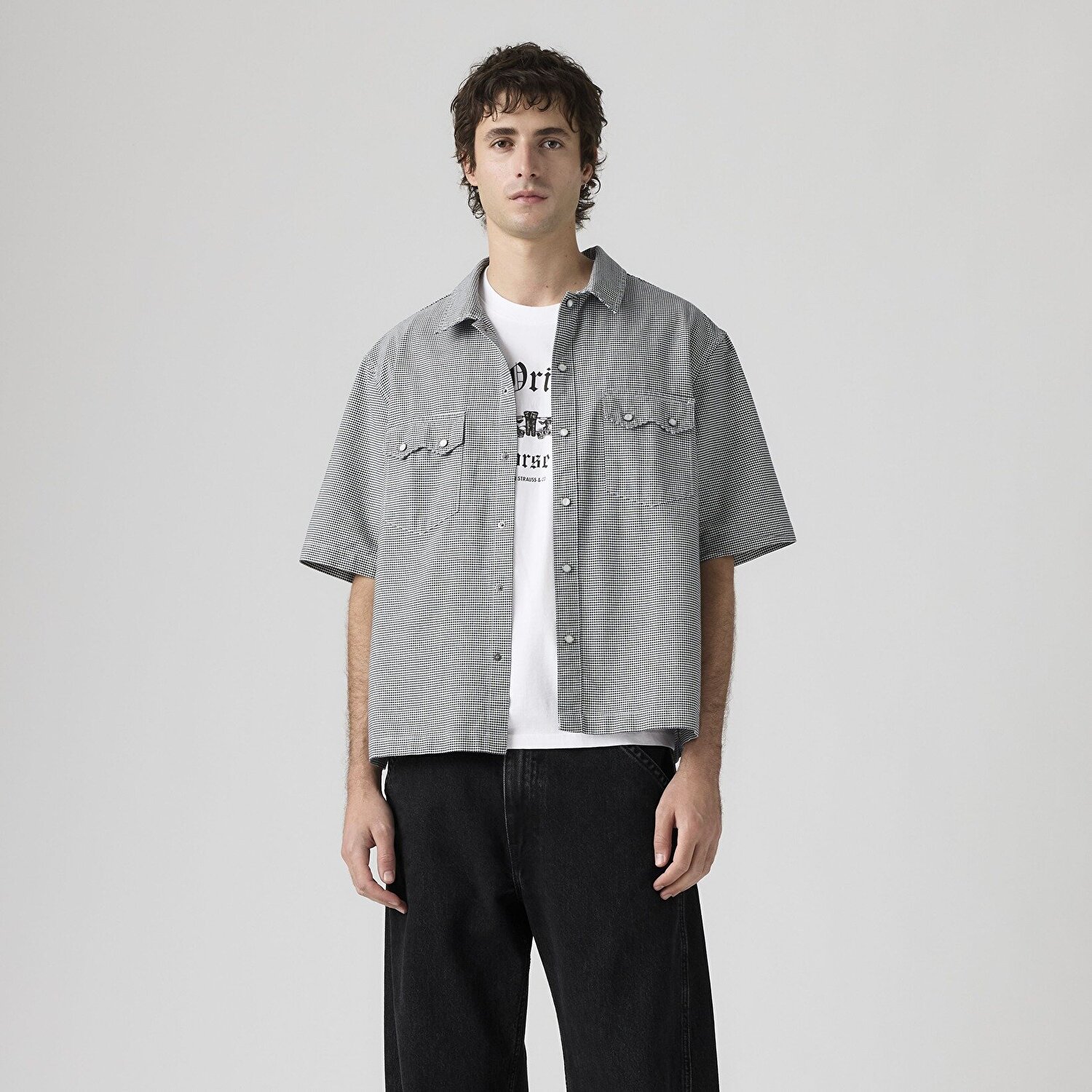 Boxy Western Lightweight Kısa Kollu Gömlek