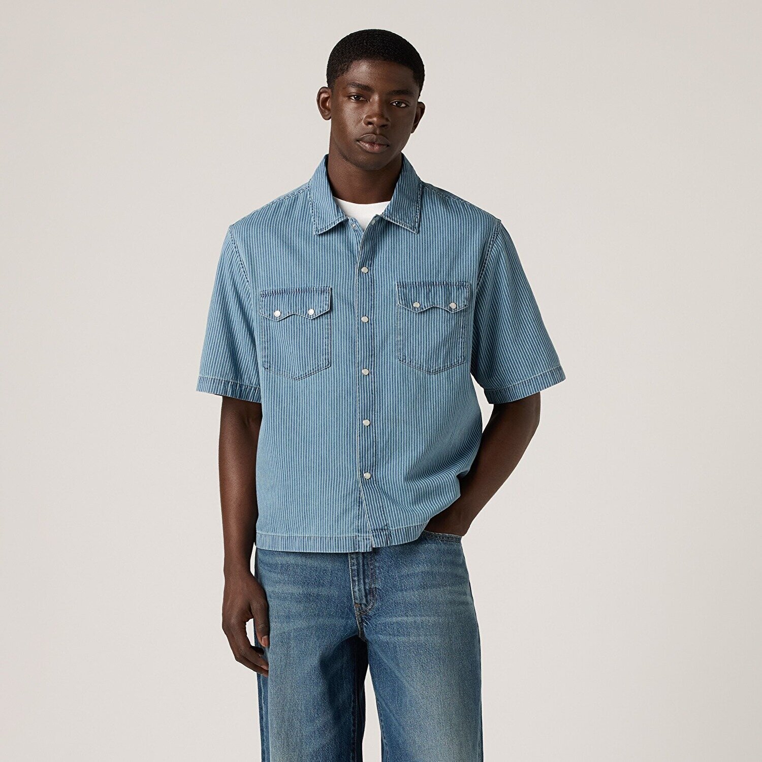 Boxy Western Lightweight Kısa Kollu Gömlek