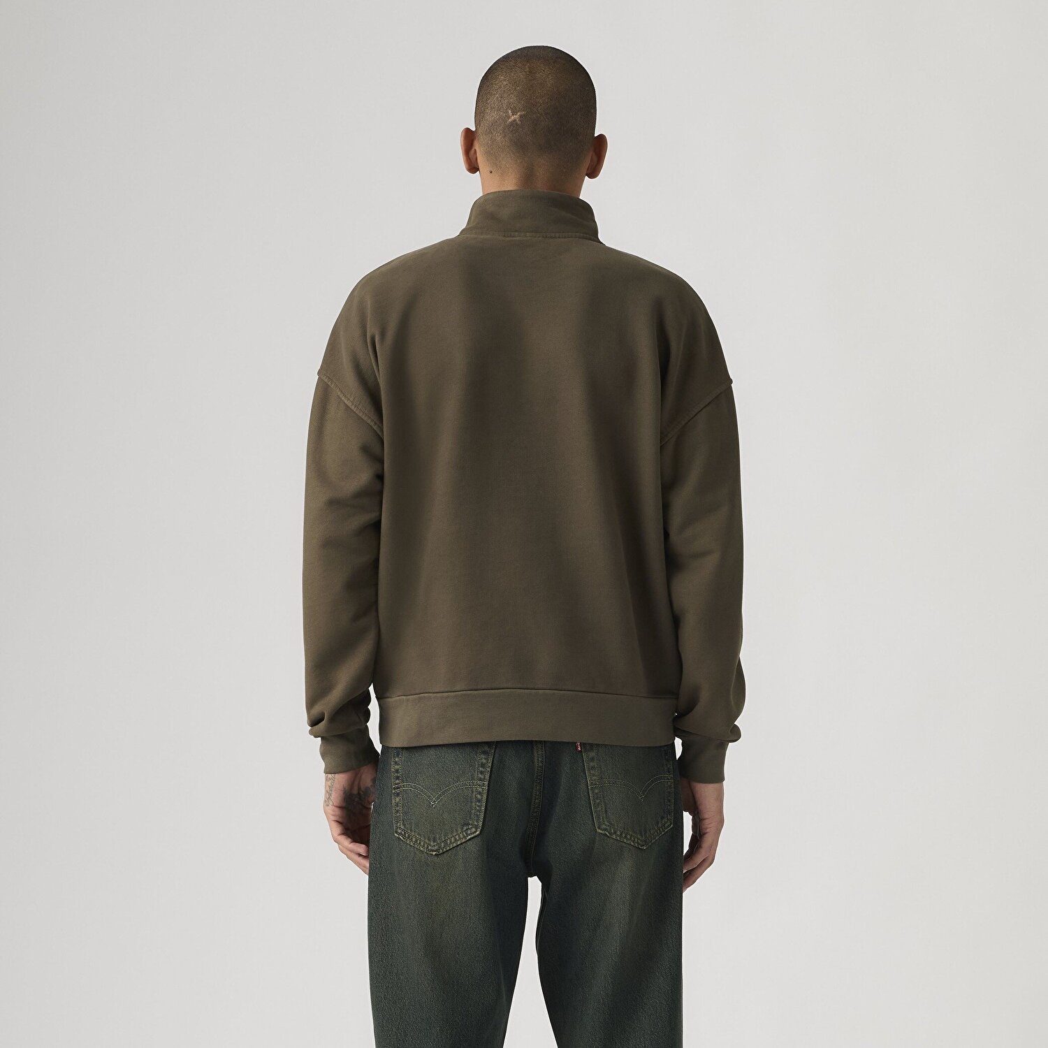 Boxy Quarter Zip Sweatshirt