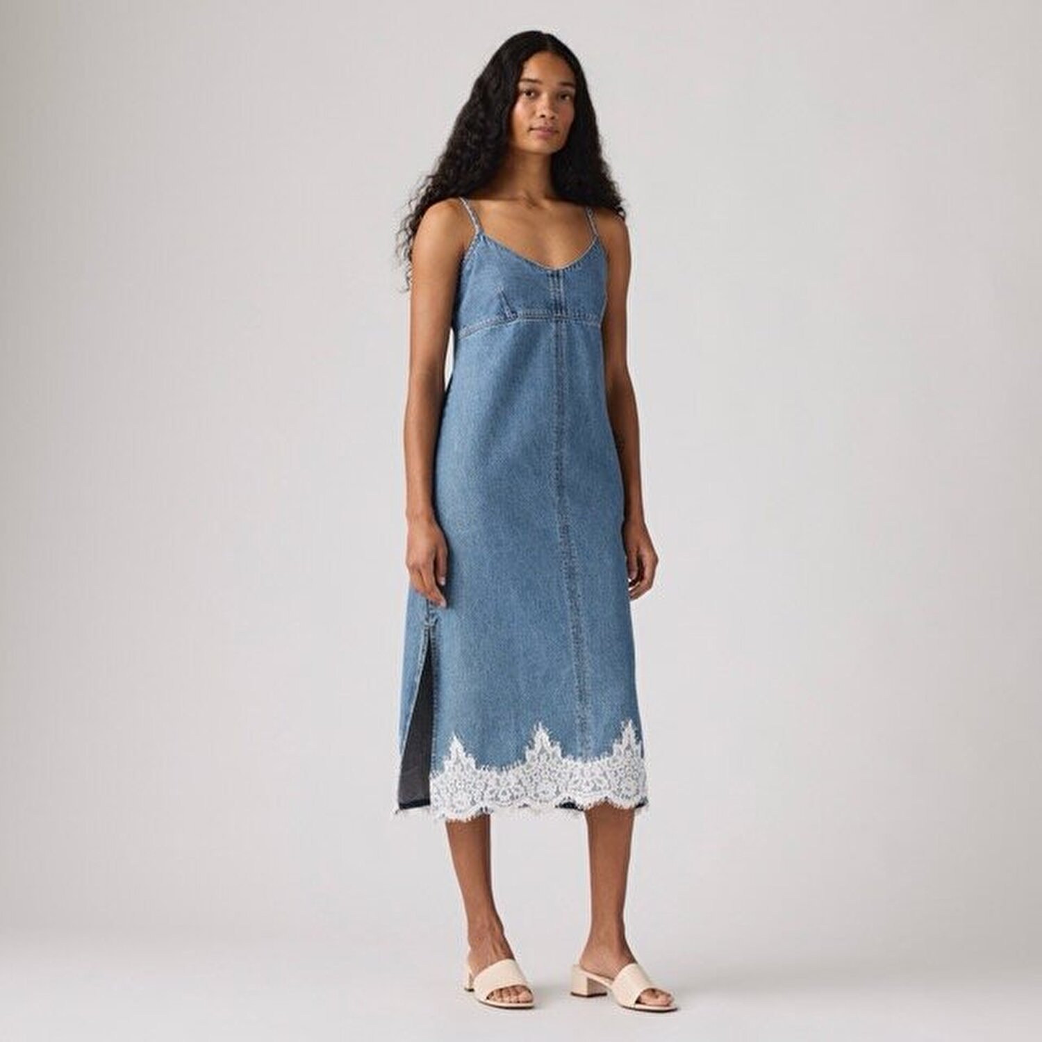 90's Denim Slip Elbise