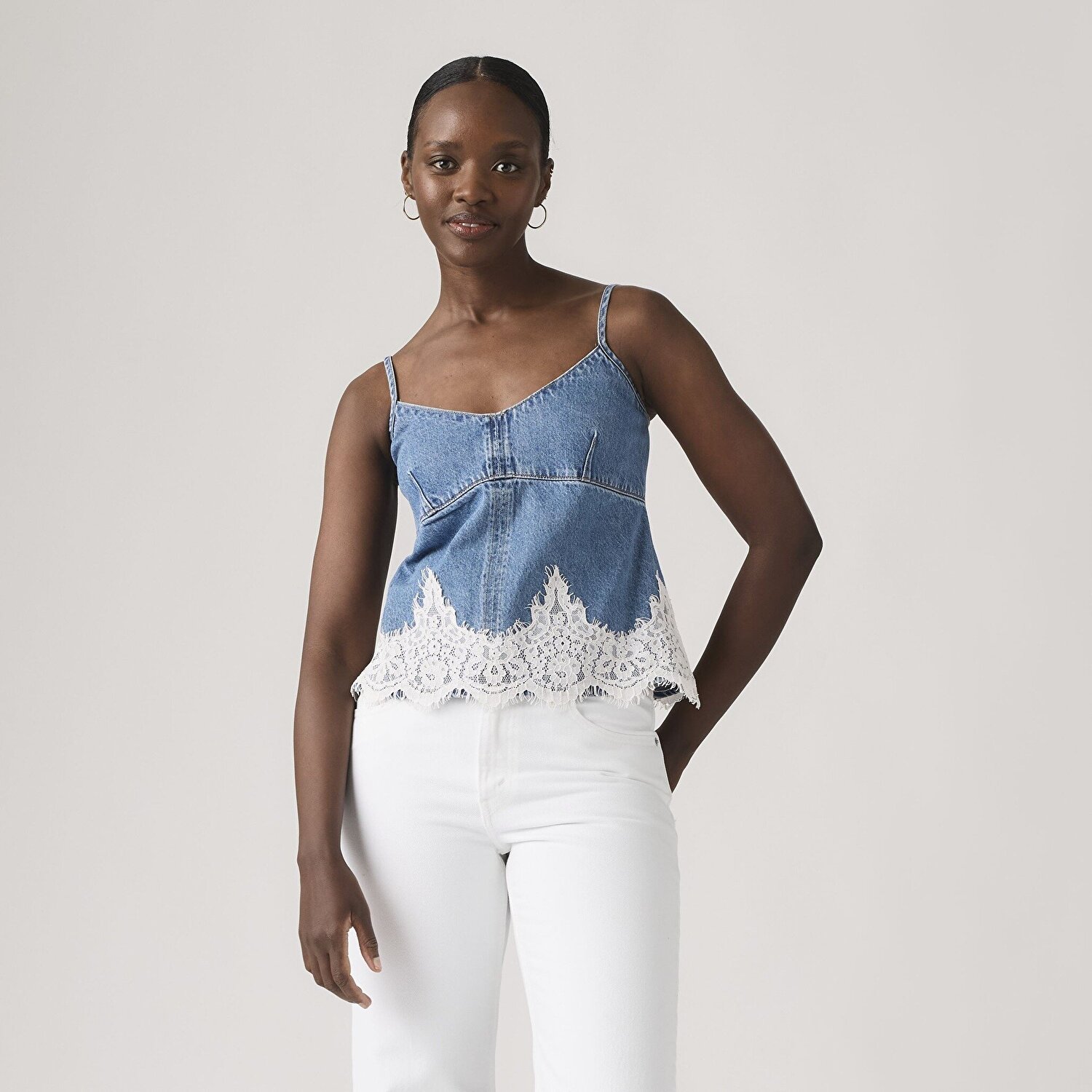 90'S Denim Cami Bluz
