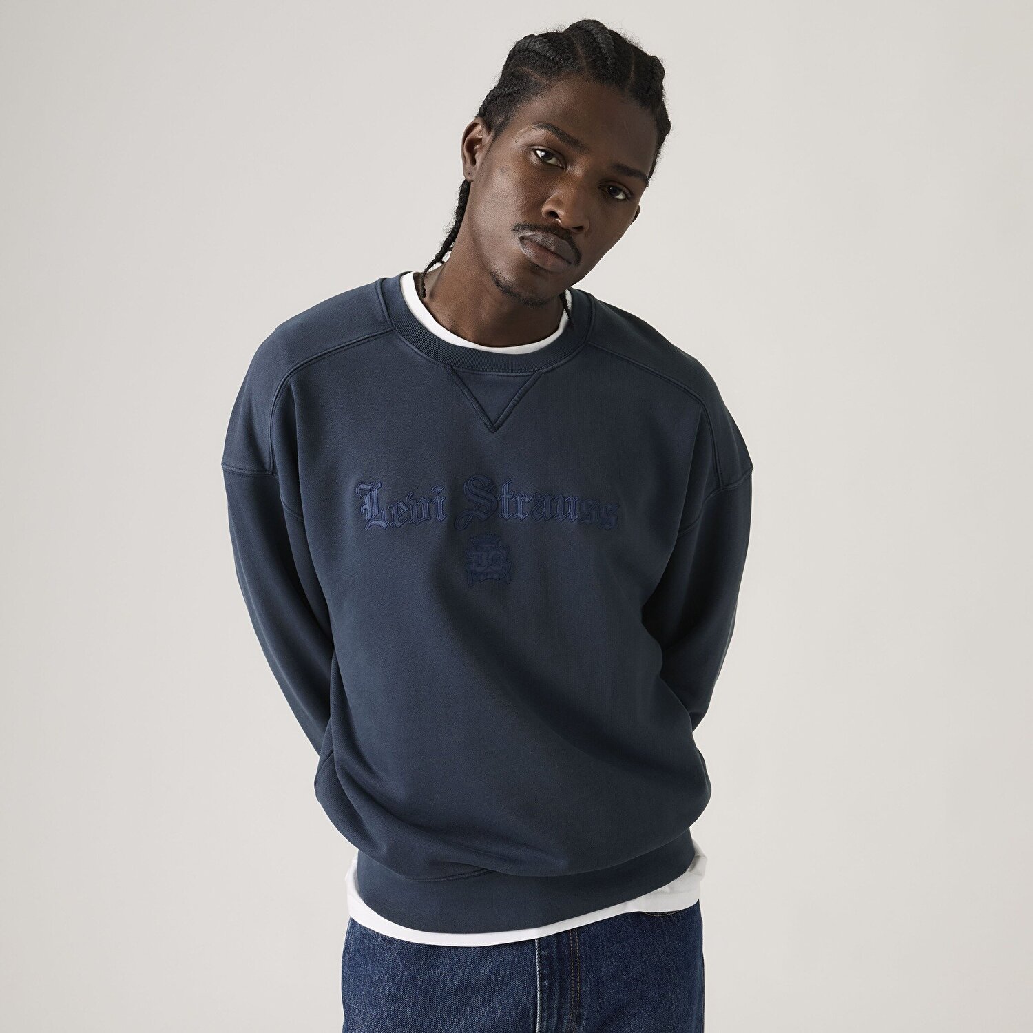 Boxy Graphic Bisiklet Yaka Sweatshirt