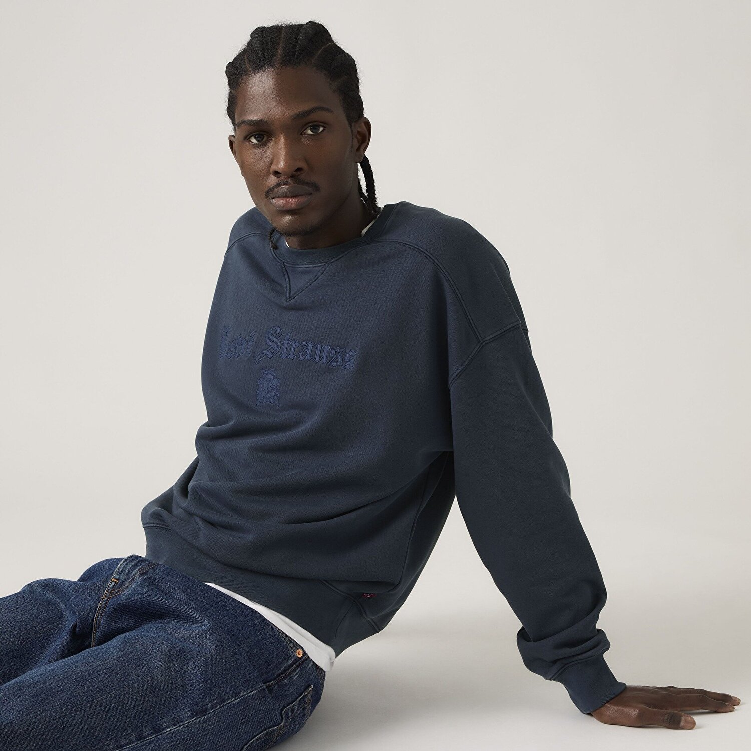 Boxy Graphic Bisiklet Yaka Sweatshirt