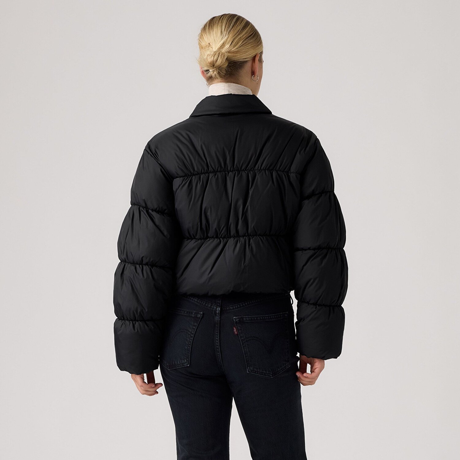 Presley Cropped Collared Puffer Mont