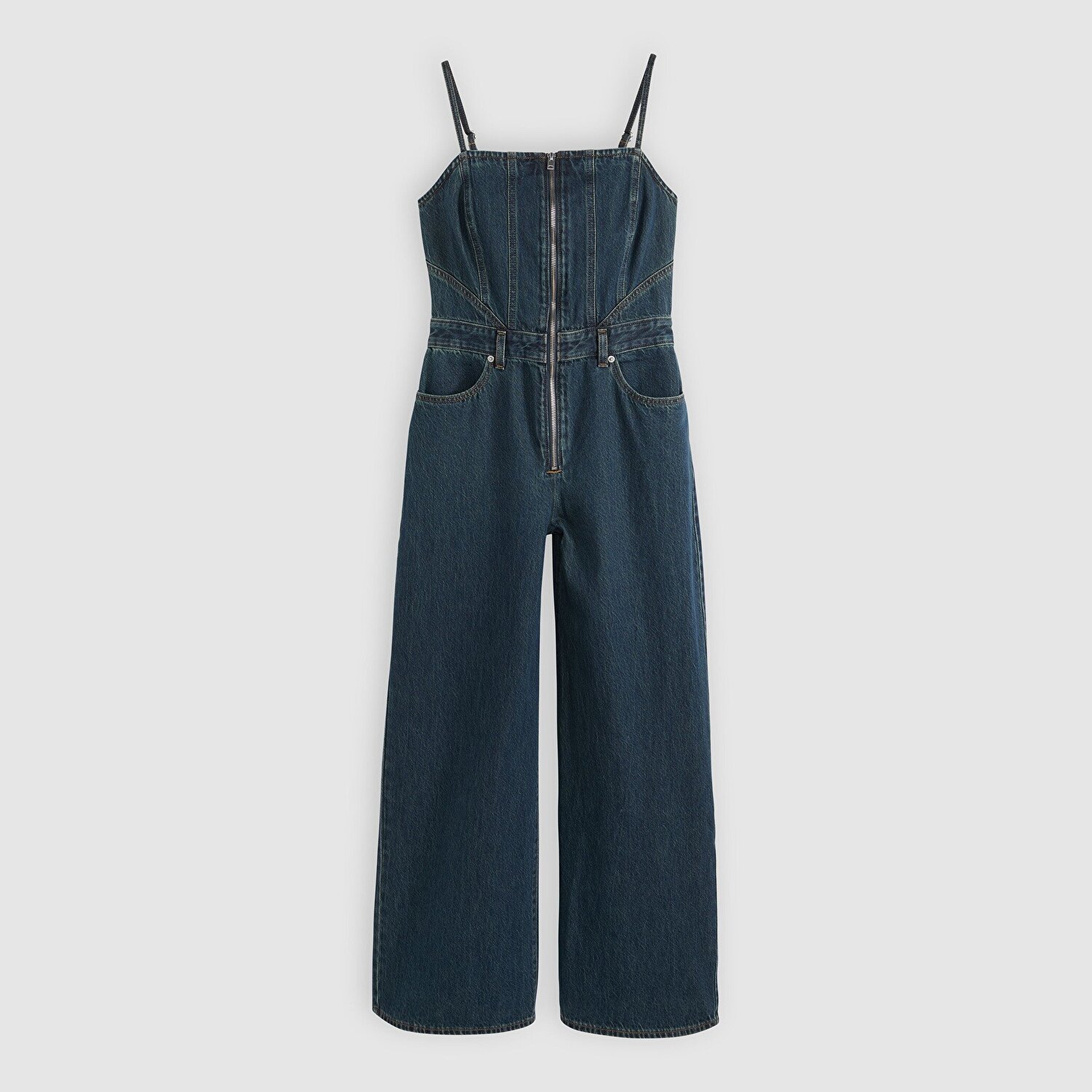 Lightweight Seamed Denim Tulum