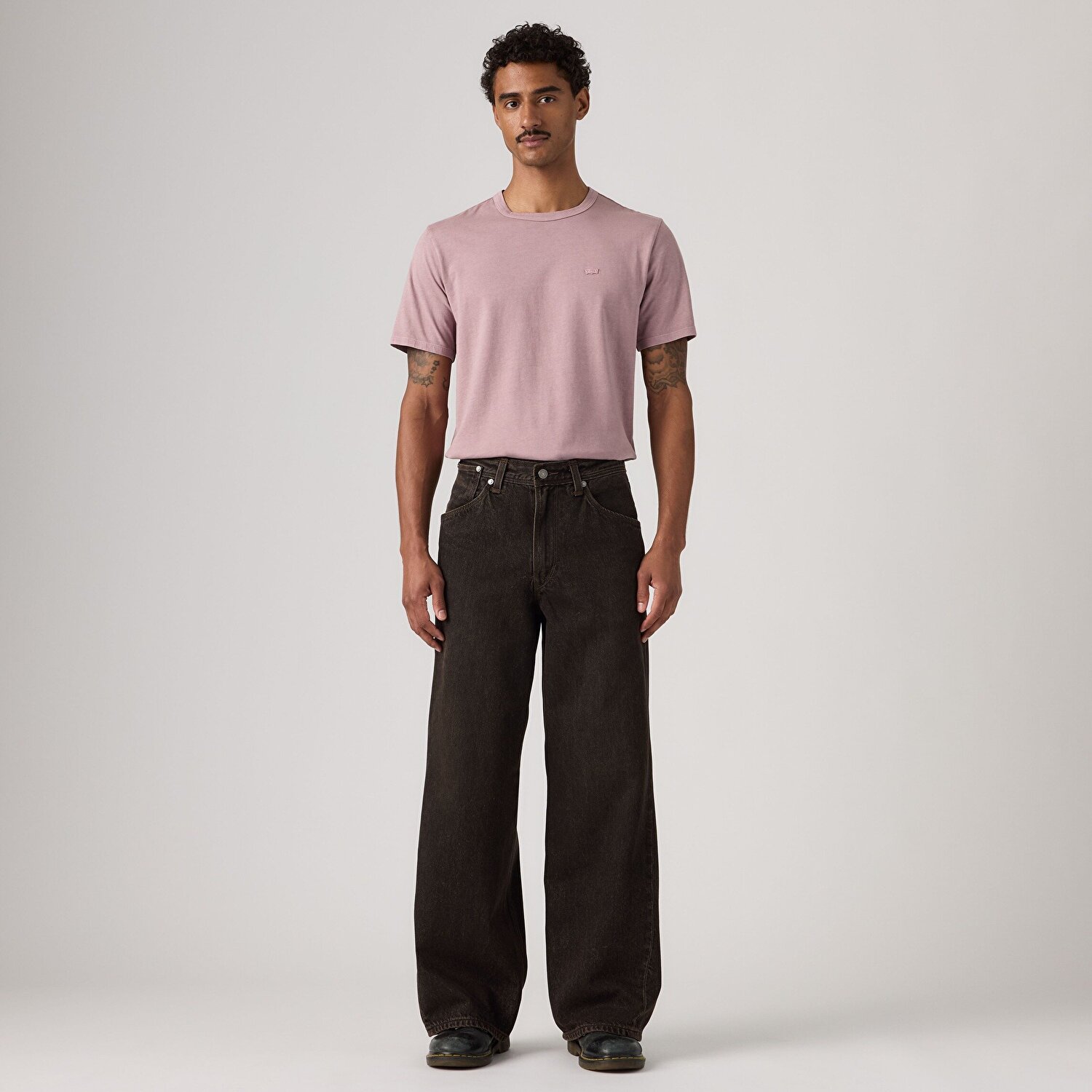 Twisted Baggy Wide Leg Erkek Jean Pantolon - Midnight Twist
