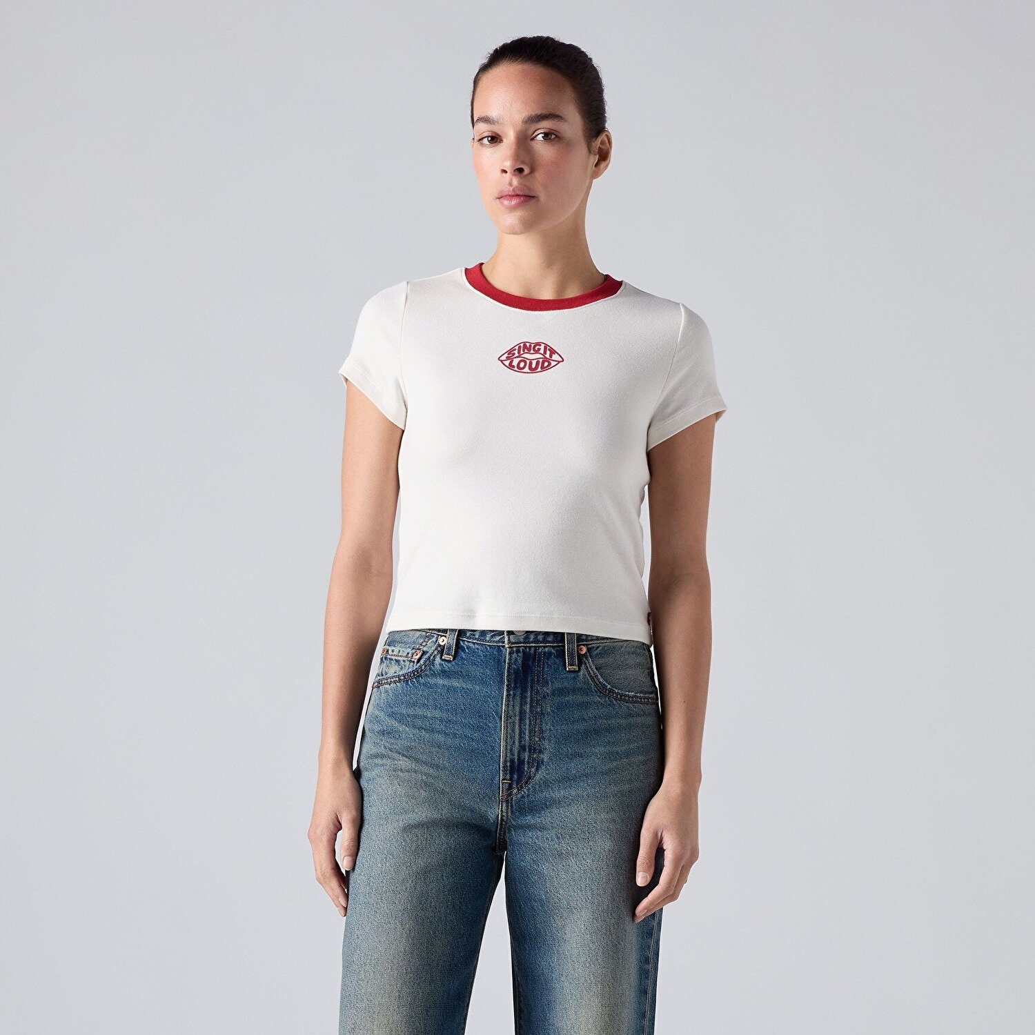 Graphic Essential Baby Bisiklet Yaka Beyaz Tişört