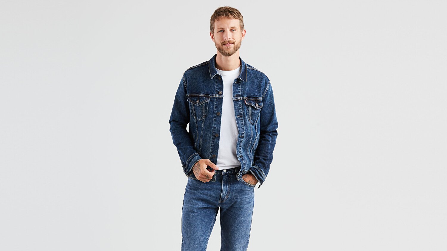 The Trucker Jacket Colusa Koyu İndigo Erkek Trucker