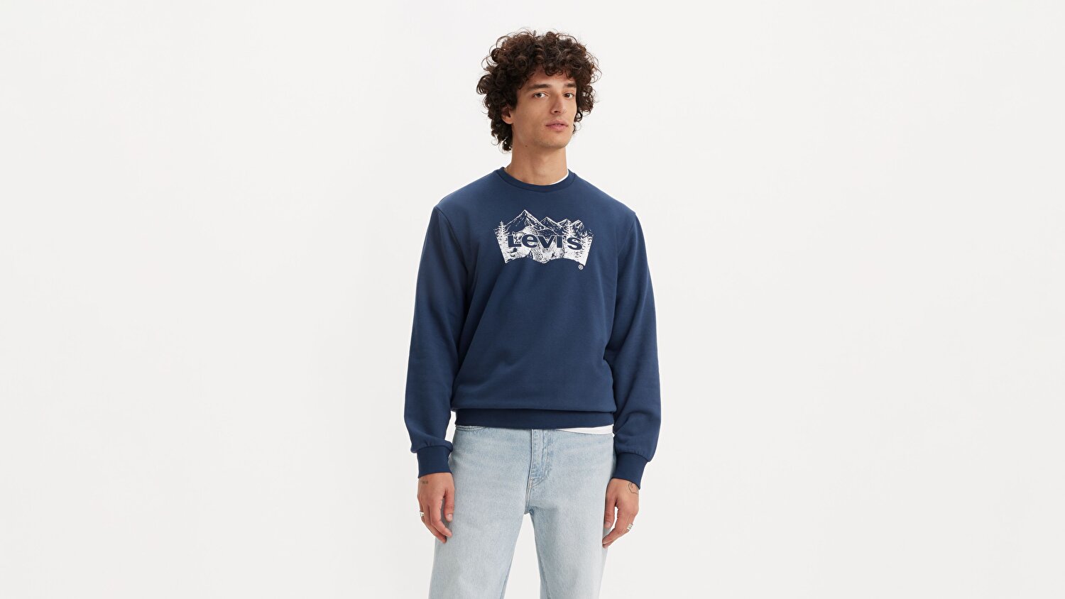 Standard Fit Graphic Crewneck Sweatshirt