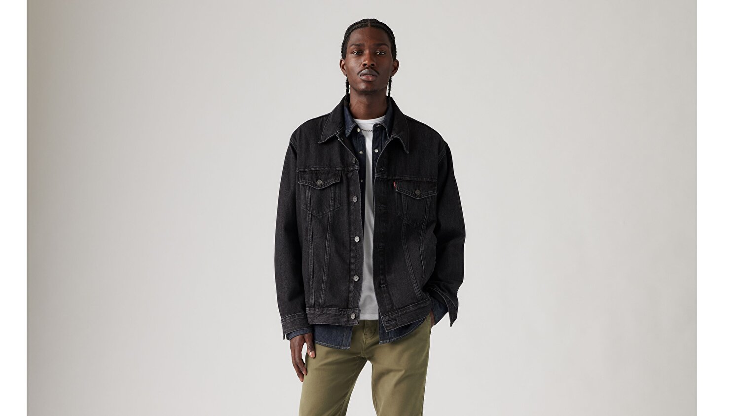 Relaxed Fit Trucker Jean Ceket