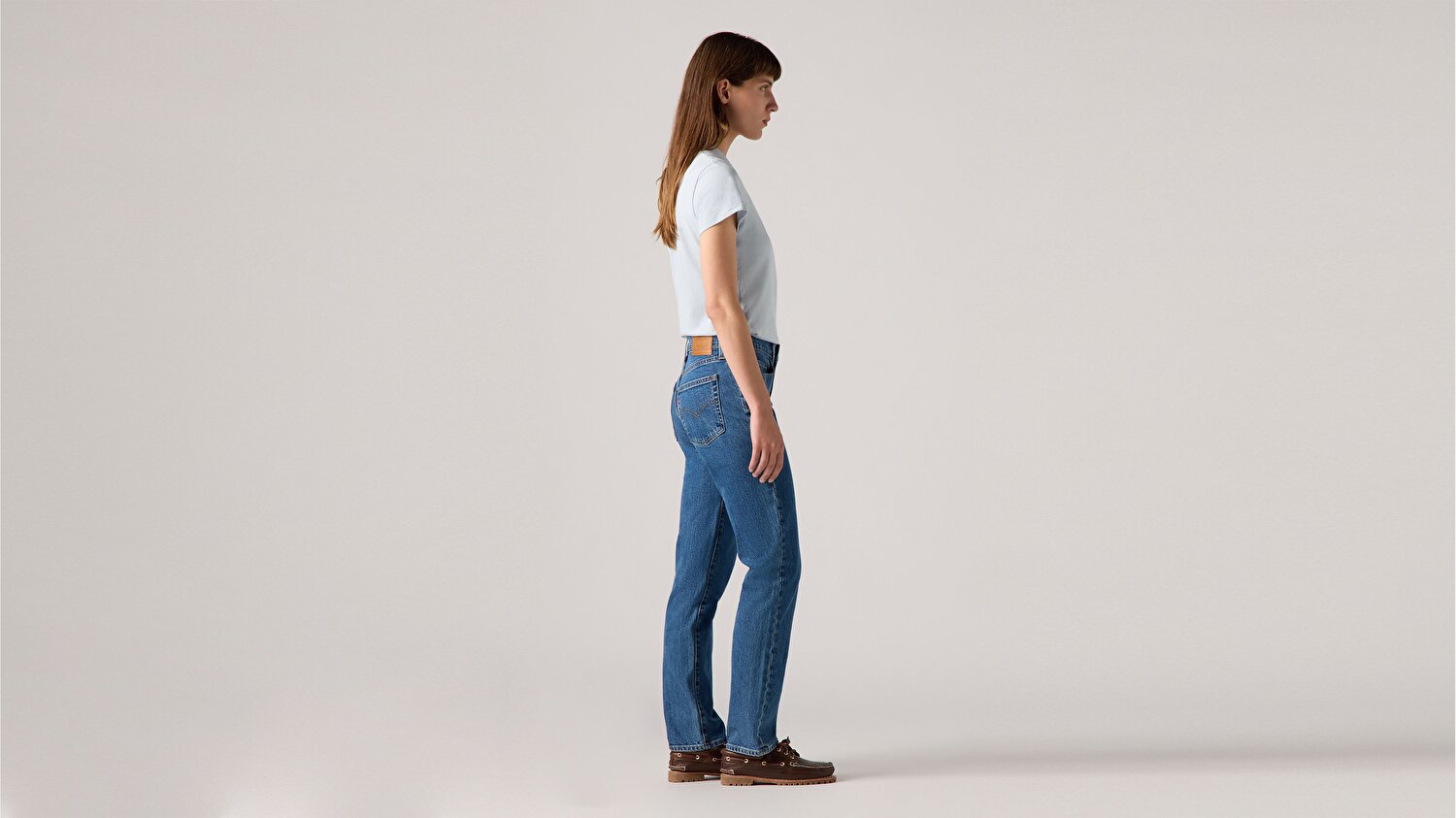 724™ High Rise Straight Kadın Jean Pantolon - Mosey Mid Stone