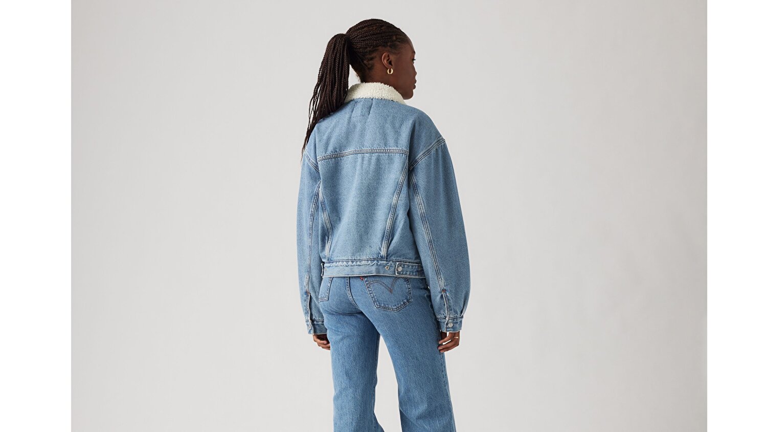 '90s Sherpa Trucker Jean Ceket