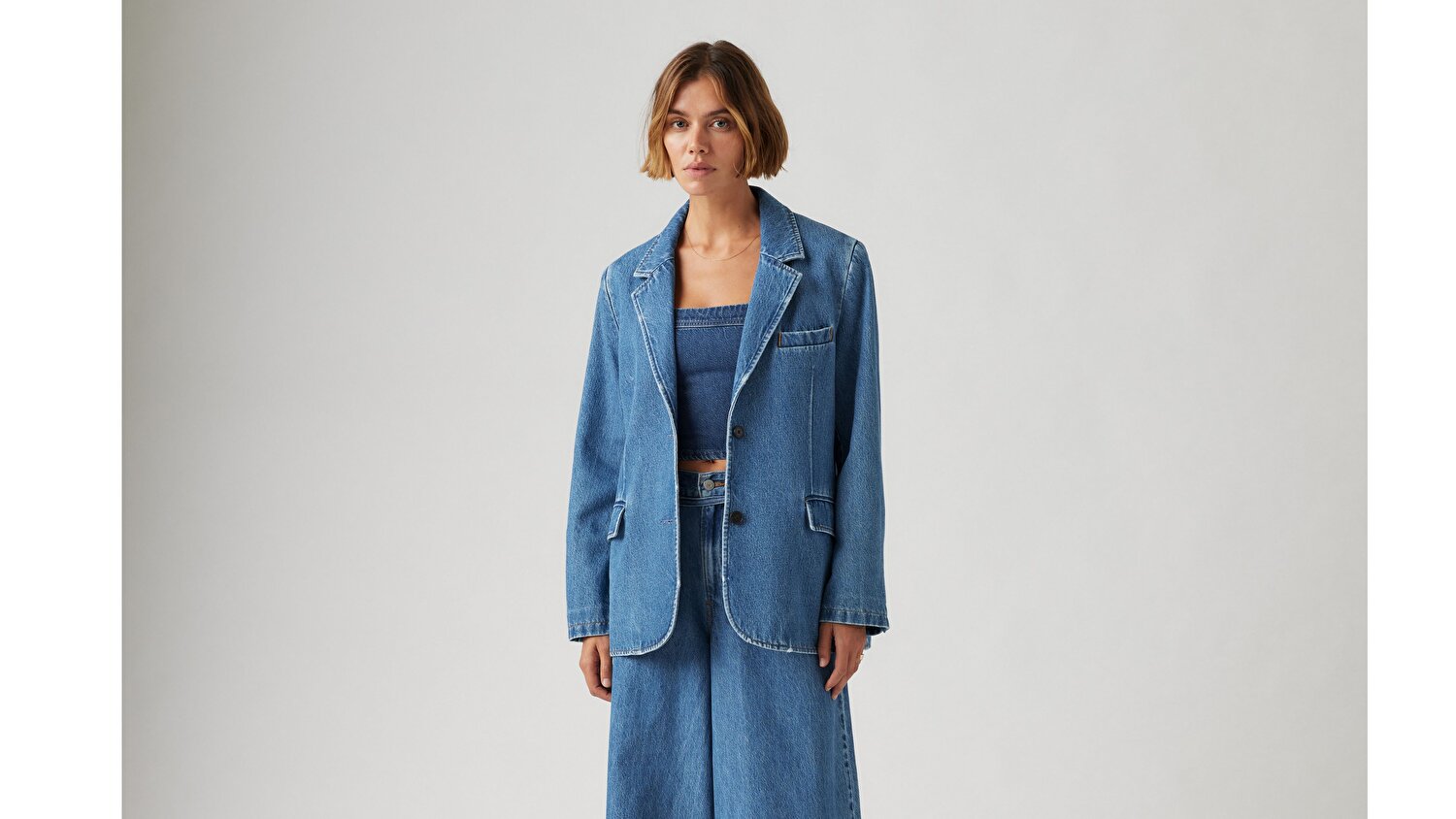 Stella Relaxed Denim Blazer Ceket
