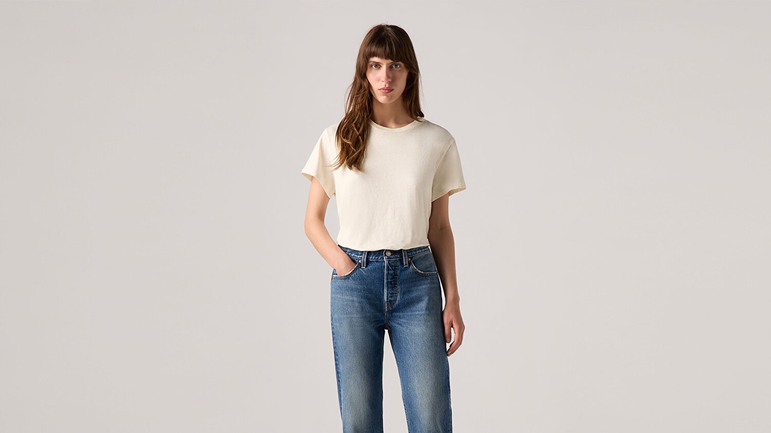 501® Crop Selvedge Kadın Jean Pantolon - After Four Selvedge