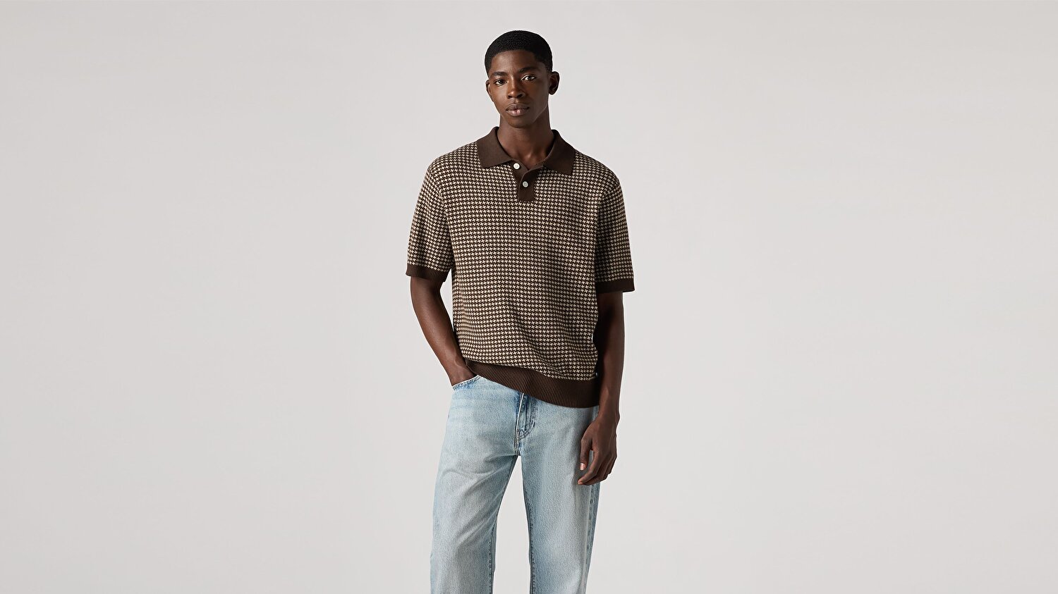 Sweater Knit Polo Kazak