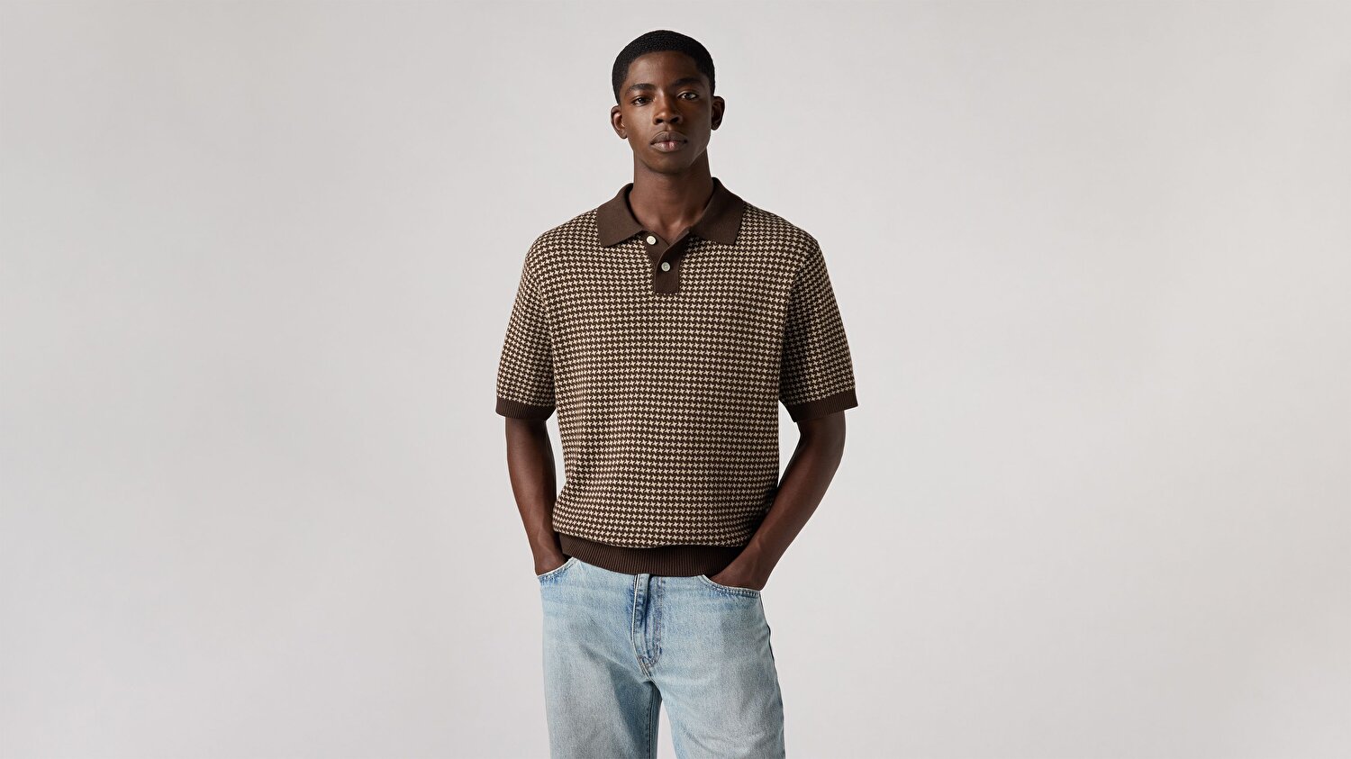 Sweater Knit Polo Kazak