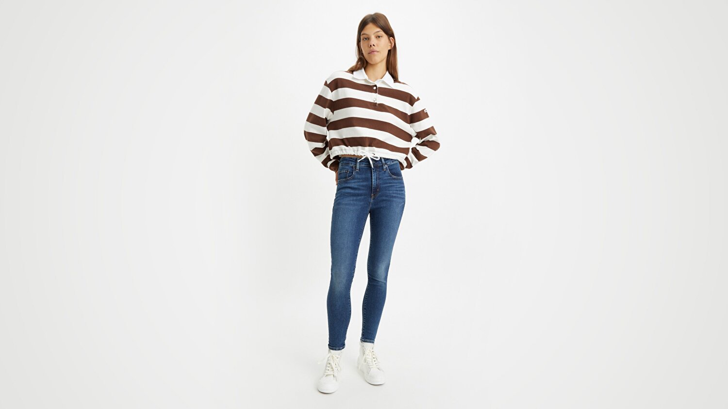 721™ High Rise Skinny Kadın Jean Pantolon - Blue Wave Dark