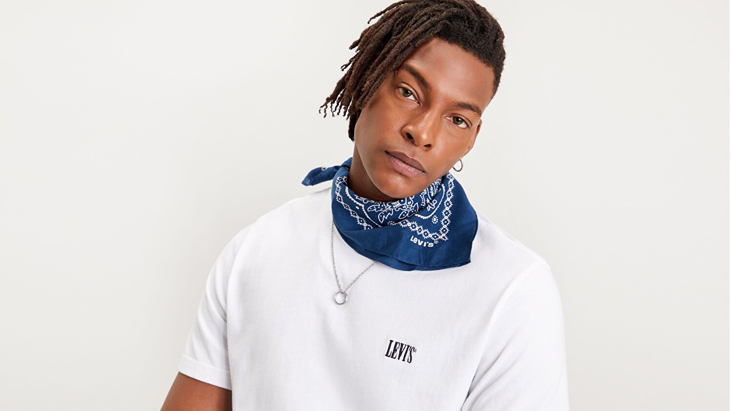 Paisley Unisex Lacivert Bandana