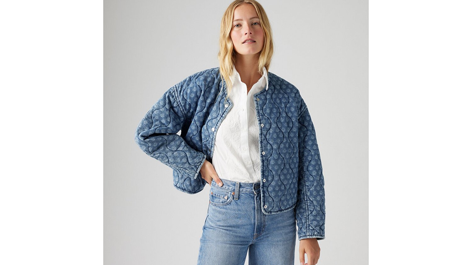 Rumer Quilted Liner Denim Ceket Mont