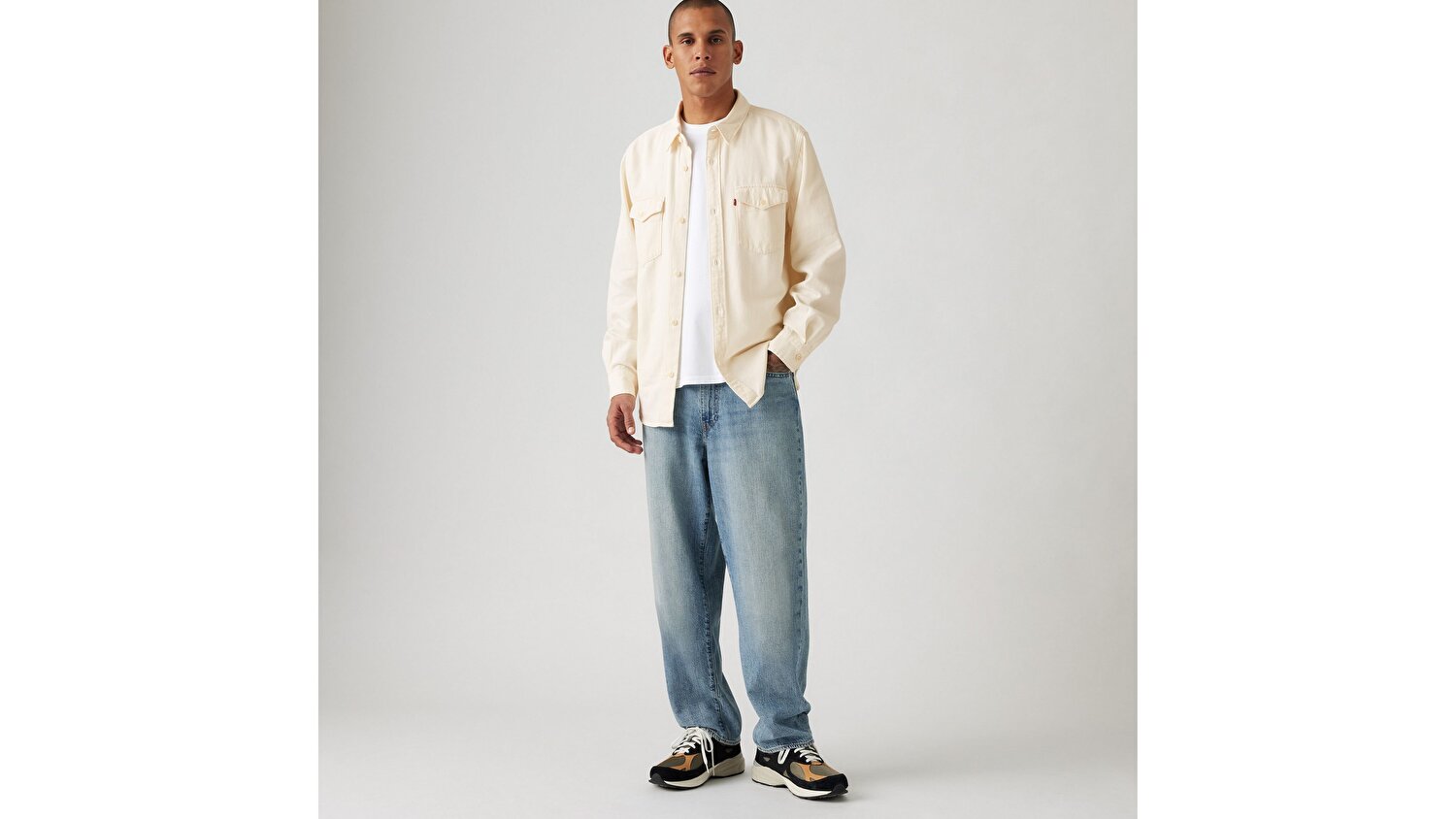 568™ Loose Straight Lightweight Cotton Linen Erkek Jean Pantolon
