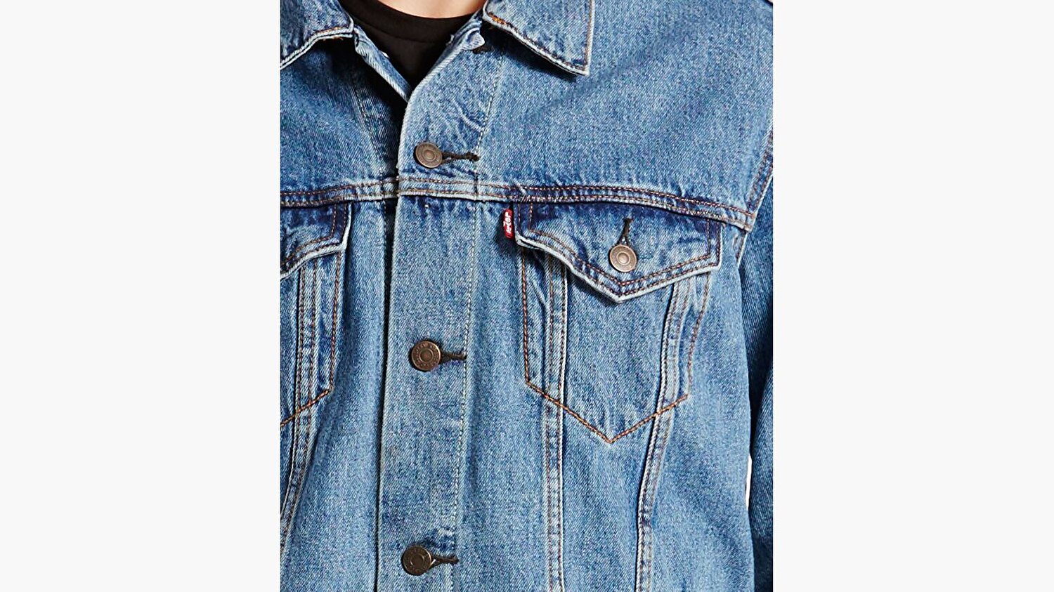 The Trucker Jacket Med Stonewash İndigo Erkek Trucker