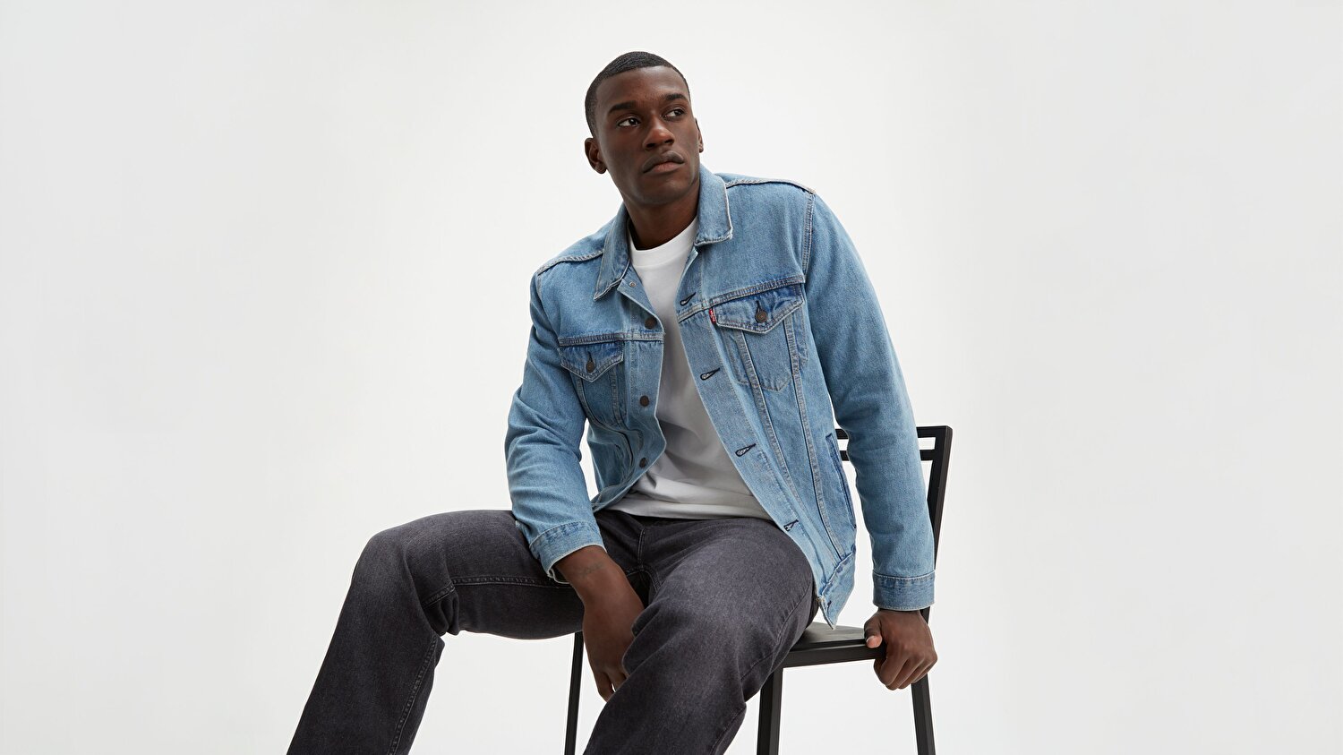 The Trucker Jacket Light Stonewash Açık İndigo Erkek Trucker