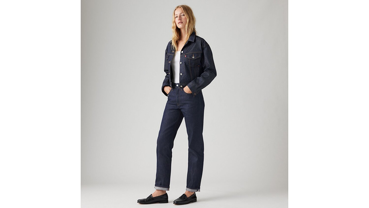 501® Original Selvedge Kadın Jean Pantolon - Lined Up Selvedge