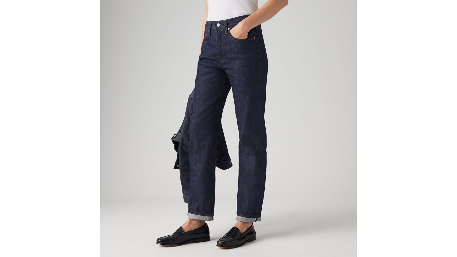 501® Original Selvedge Kadın Jean Pantolon - Lined Up Selvedge