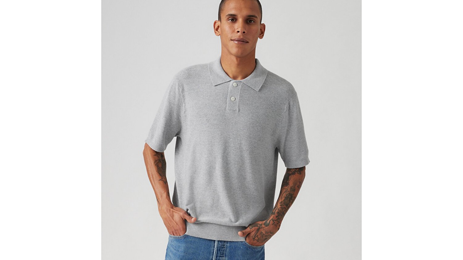 Sweater Knit Polo Kazak