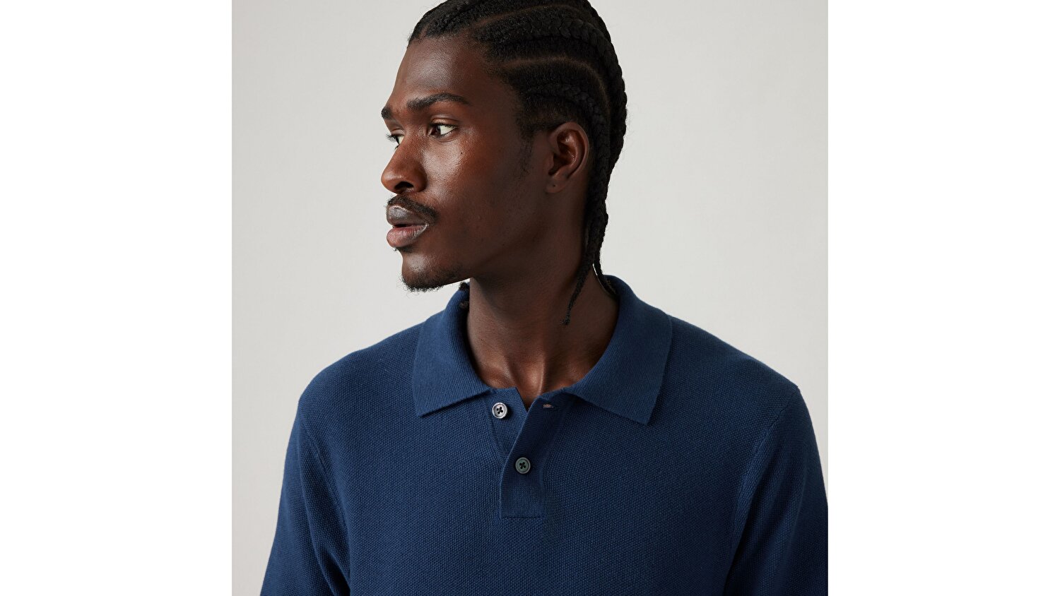 Sweater Cotton Linen Knit Polo