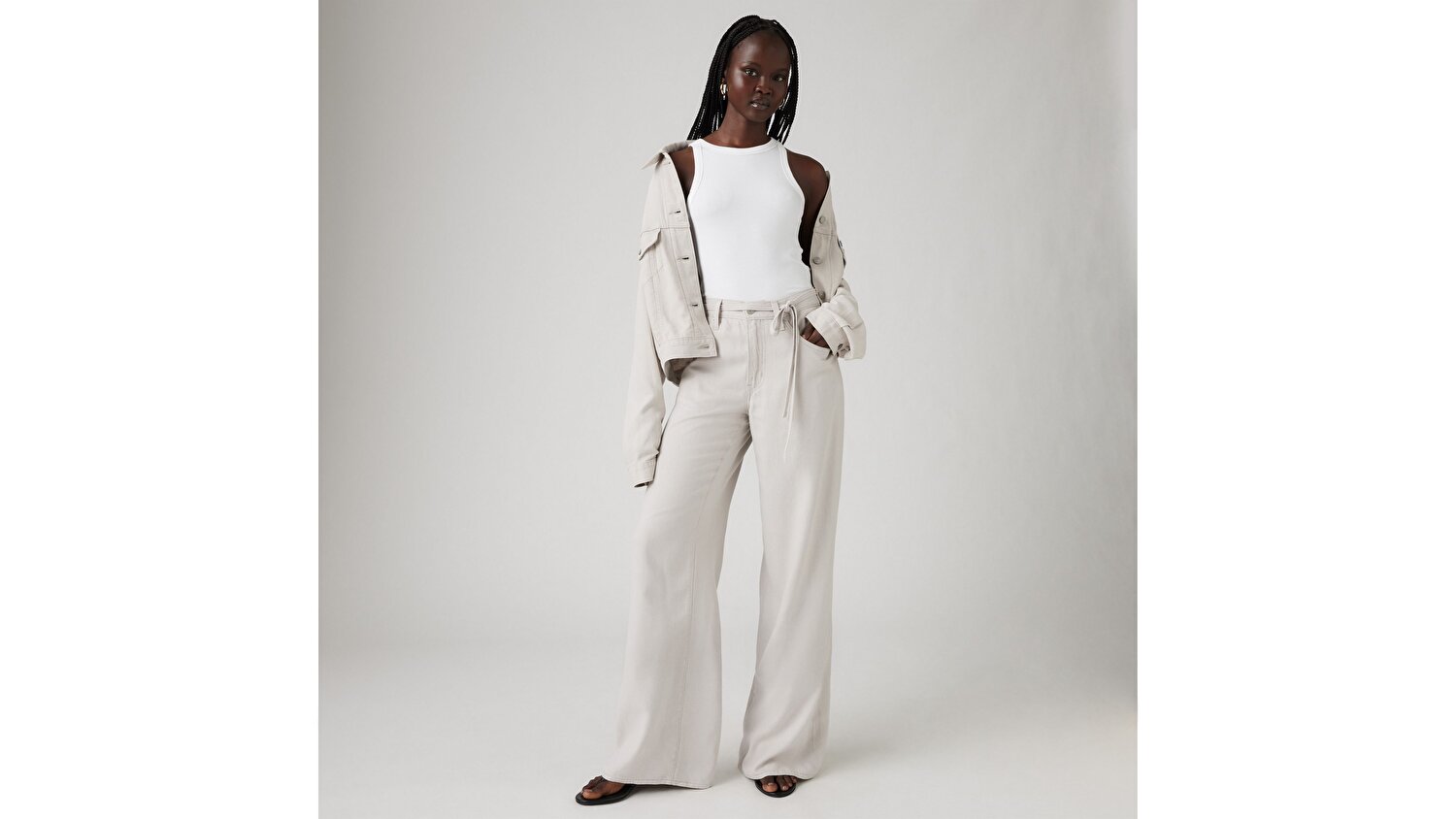 XL Straight Linen Kadın Pantolon