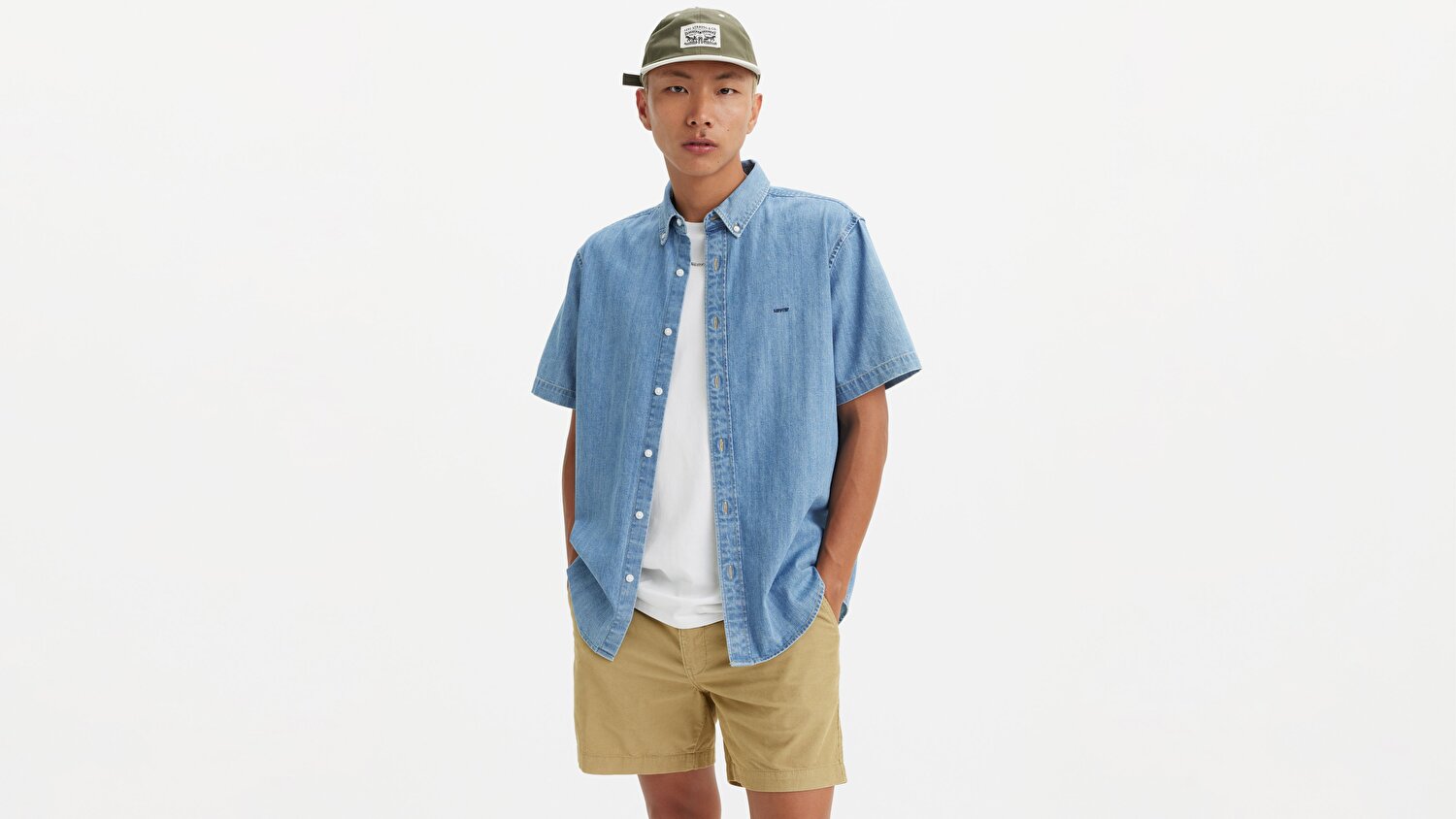 Short Sleeve Authentic Button Down Gömlek