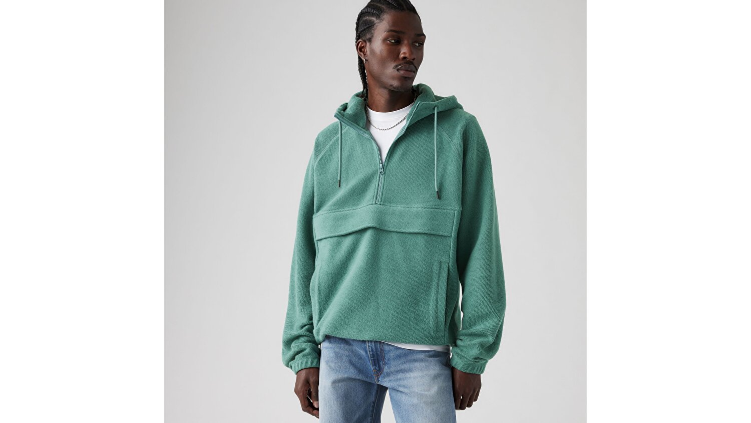 Soft Zip Anorak Sweatshirt